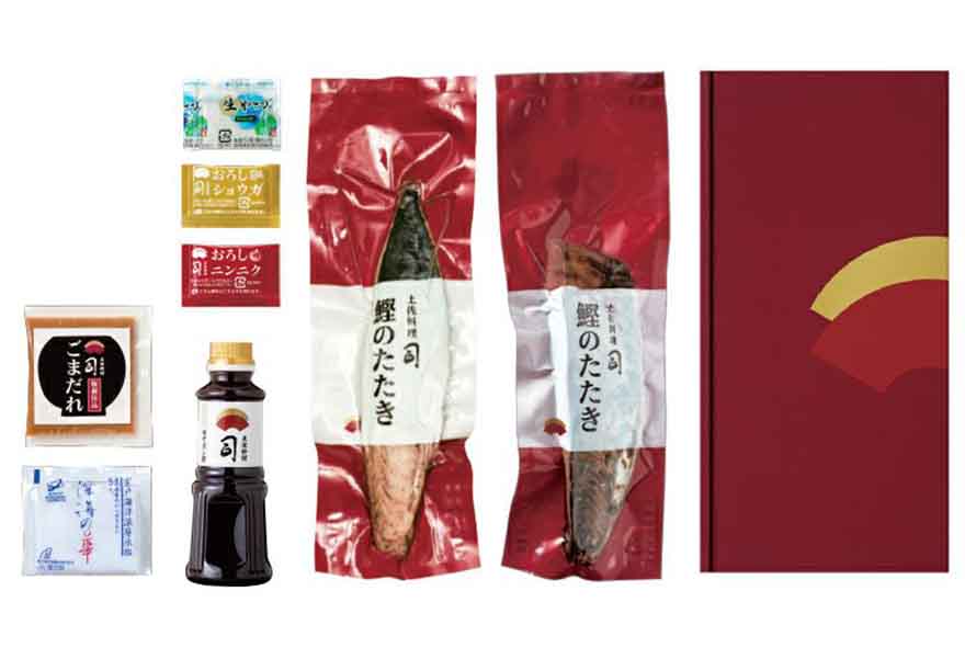 鰹のたたき食べ比べセット ぽん酢付き 荷姿