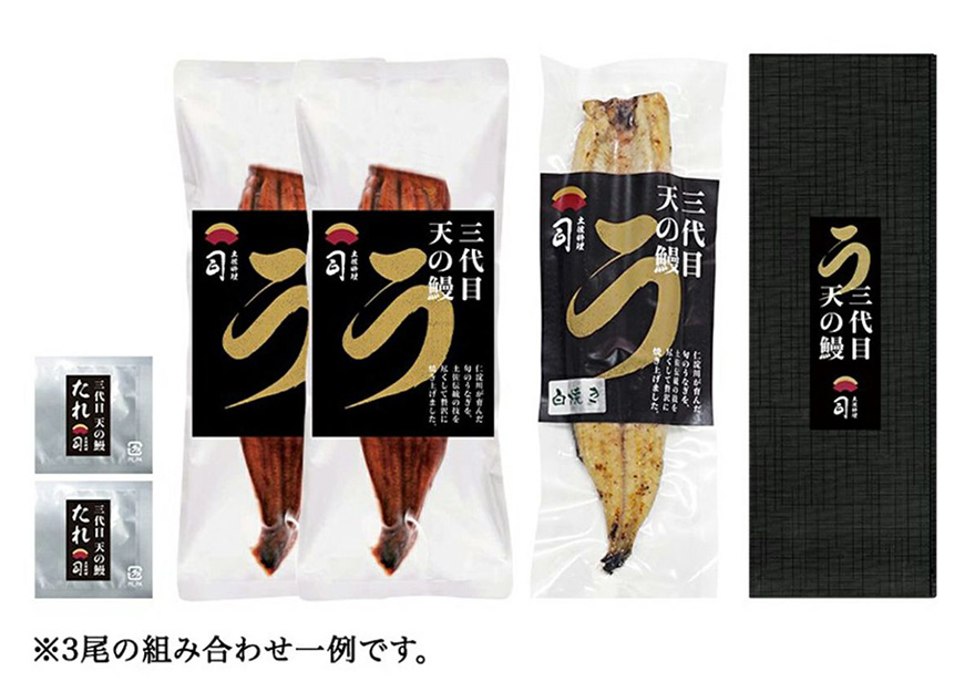 三代目天の鰻【3 尾セット】（組み合わせ自由）