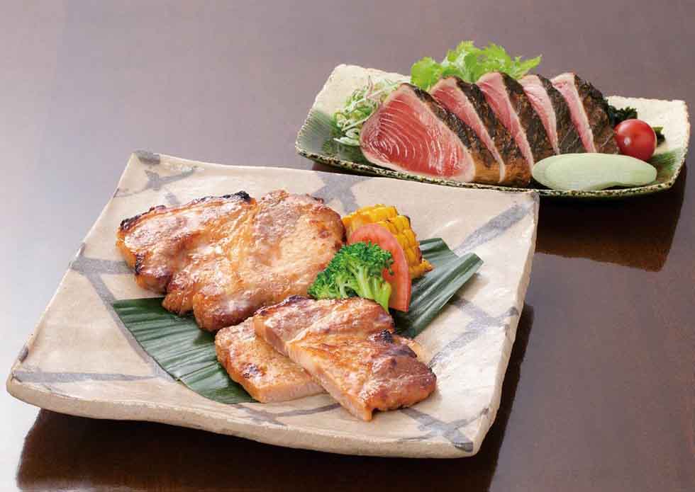 ねぼけのポーク吟醸漬け・鰹たたきセット イメージ