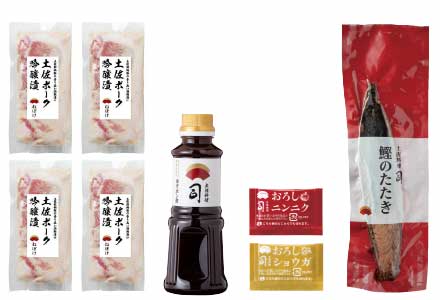 ねぼけのポーク吟醸漬け・鰹たたきセット 画像1