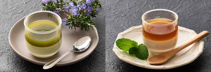 池川茶園 プレミアム茶畑プリン(かぶせ茶・ほうじ茶)セット 画像2