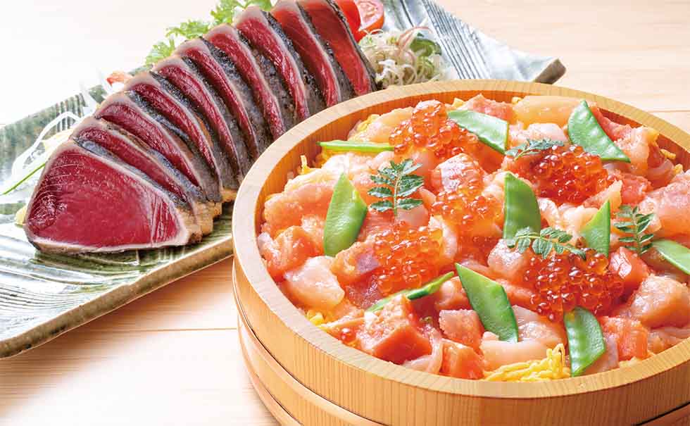 海鮮ばらちらし・鰹の塩たたきセット イメージ