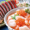海鮮漬け丼・鰹の塩たたきセット