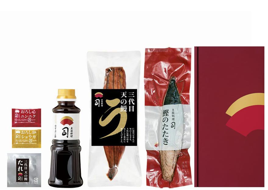 鰹のたたきと三代目 天の鰻セット